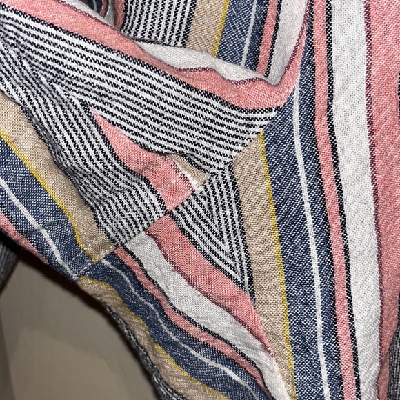 EUC—Per Se—Linen Blend Striped Shorts—Medium - Picture 5 of 8